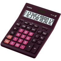 Kalkulator CASIO GR-12C-WR ciemna czerwie