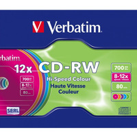 Pyta CD-RW 700MB VERBATIM slim kolor 12x 43167