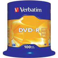Pyta DVD-R 4, 7GB VERBATIM cake (100szt) 16x Matt Silver 43549
