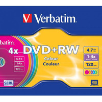Pyta DVD+RW 4, 7GB VERBATIM slim color 4x 43297