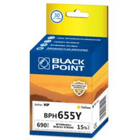 Tusz BLACK POINT (BPH655Y) ty 690str zamiennik HP (655/CZ112AE)