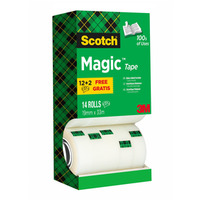 Tamy SCOTCH MAGIC 19x33m 12+2 w kartonowym podajniku rolki 8-1933R14 3M