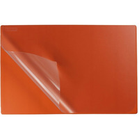 Podkadka na biurko z przezroczyst foli 38x58cm PVC pomaraczowa BIURFOL KPB-01-04