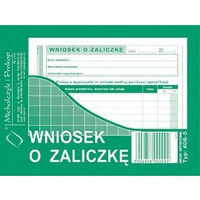 408-5 Wniosek o zaliczk� A6 40 kartek Michalczyk i Prokop