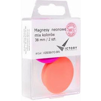 Magnesy 38mm neonowe mix kolorw 2sztuki VO5038KM2-99N VICTORY