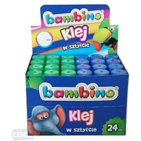 Klej szkolny w sztyfcie 15g Display 24 sztuki BAMBINO St.Majewski