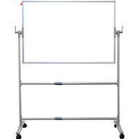 Tablica obrotowo-jezdna TELESCOPIC 180x120xh192cm dwustronnie sucho�cieralna-magnetyczna bia�a rama aluminiowa MTO18120 MEMOBE