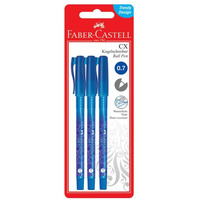 Dugopis automatyczny CX7 0,7mm niebieski 3szt. 246806 Faber-Castell