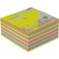 Bloczek nieklejony 76x76mm 400k 5 kolor�w KRAFT 21824 STICK`N