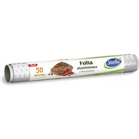 Folia aluminiowa z toczeniem w gwiazdki 29cm*50m STELLA ST1-F-0418