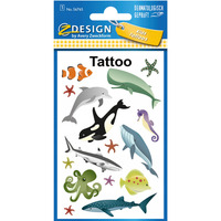 Naklejki tatuae dla dzieci MORSKIE ZWIERZTA 56765 Z-DESIGN KIDS TATTOO AVERY ZWECKFORM