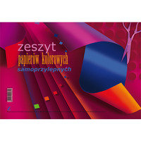 Zeszyt papier�w kolorowych A5 samoprzylepnych KRESKA