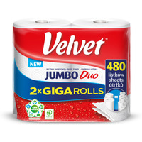 Rcznik VELVET JUMBO Duo (2 sztuki) 2x240 listkw 50m 2 warstwy 21x22,5cm 400g 100%celuloza 61251669