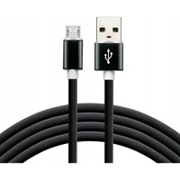 Kabel USB -> microUSB 1,5m 2,4A silikonowy czarny EVERACTIVE (CBS-1.5MB)