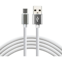 Kabel USB -> USB-C 1m 3A silikonowy biay EVERACTIVE (CBS-1CW)