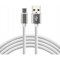 Kabel USB-A -> USB-C 1,5m 3A silikonowy biay EVERACTIVE (CBS-1.5CW)