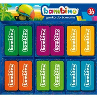Gumki szkolne do cierania mazania Display 36 sztuk BAMBINO St.Majewski