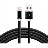 Kabel USB -> microUSB 1m 2,4A silikonowy czarny EVERACTIVE (CBS-1MB)