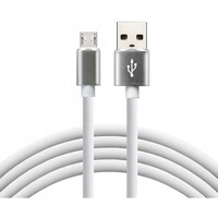 Kabel USB -> microUSB 1,5m 2,4A silikonowy biay EVERACTIVE (CBS-1.5MW)