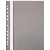 Skoroszyt na dokumenty twardy A4 wpinany do segregatora 10 sztuk szary NATUNA