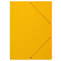 Teczka z gumką rogi NATUNA A4 preszpan żółta 390g