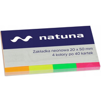 Zakadka indeksujca 20x50mm 4x40k neonowa NATUNA (NSP20/50/N/D)