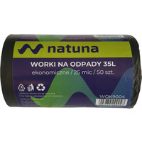 Worki na mieci NATUNA 35L ekonomiczny (50szt) 25mic LDPE