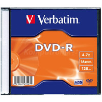 Płyta DVD-R 4, 7GB VERBATIM slim kolor Matt Silver 43557