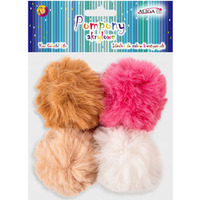 Pompony z zawieszk� mix 7cm (4 szt.) POM-6033 ALIGA