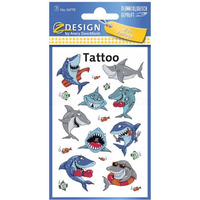 Naklejki tatuae dla dzieci REKINY 56770 Z-DESIGN KIDS TATTOO AVERY ZWECKFORM