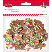 Naklejki piankowe witeczne mix.120szt 307910 TITANUM