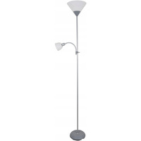 Lampa podogowa PLATINET E27 + E14 szara (44527)