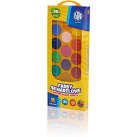 Farby akwarelowe szkolne zestaw 18 kolorw + pdzelek 302118003 ASTRA