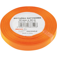 Wstka satynowa 12mm/32m pomaraczowa BREWIS