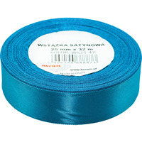 Wst��ka satynowa 25mm/32m turkusowy BREWIS