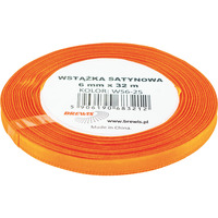 Wst��ka satynowa 6mm/32m pomara�czowa BREWIS