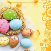 Serwetki Wielkanocne do koszyczka 33x33cm papierowe 20 sztuk na st WN-083 AHA