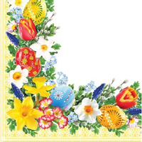Serwetki Wielkanocne do koszyczka 33x33cm papierowe 20 sztuk na st WN-033 AHA