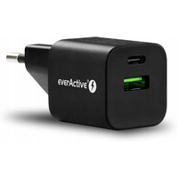 adowarka sieciowa 230V EVERACTIVE SC-390QB 1xUSB-C + 1xUSB 3A czarna