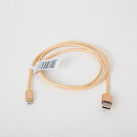 Kabel USB -> microUSB 1m pleciony zoty OMEGA IGUANA (43933)
