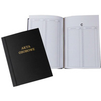 Teczka akt osobowych oklejana ABCDE bez treści czarna 1824-339-103 WARTA