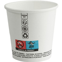 Kubek papierowy biały 100ml/4oz (max 120ml) (50szt) śr.63mm GM4OZCARB