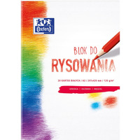 Blok rysunkowy szkolny A3 bia�y 20 kartek 120g 400093197 OXFORD