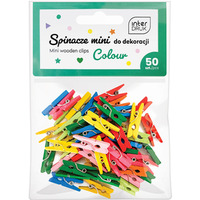 Kolorowe spinacze do dekoracji MINI 50szt. INTERDRUK