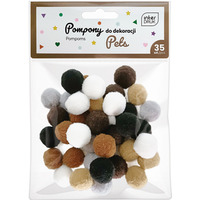 Pompony do dekoracji 35szt. PETS INTERDRUK