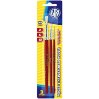 Pdzelki szkolne zestaw 3 sztuki rozmiar nr. 2,6,12 315111001 ASTRA