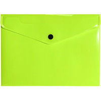 Teczka kopertowa na dokumenty A5 na zatrzask PP neonowy ��ty TK-NEON-A5-02 BIURFOL