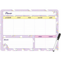 Planer magnetyczny na lodwk Plan lekcji 35x25cm tygodniowy + marker PM-02-05 BIURFOL