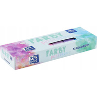 Farby plakatowe szkolne 12 kolor�w pastelowych 20ml zestaw 400175578 OXFORD