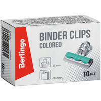 Klipy Buldog 25mm 10szt. kolorowe 255056 BERLINGO